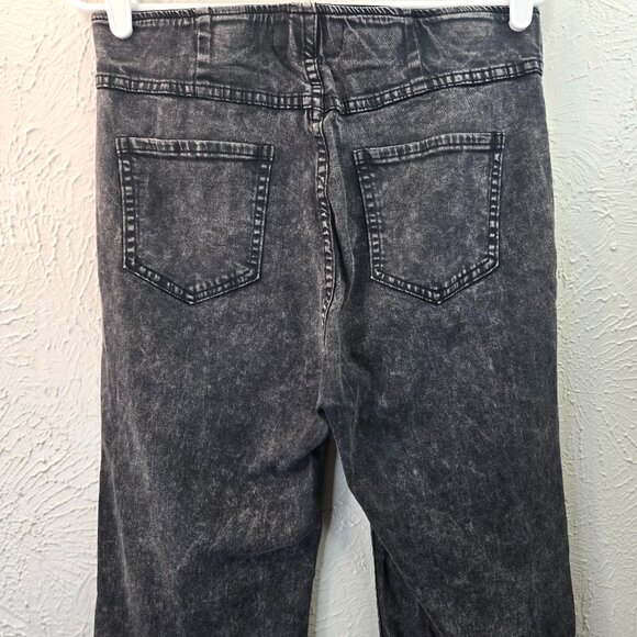 Mustard Seed Flare Jeans High Waisted Acid Wash Pull On Stretchy Pant Size Large - Picture 6 of 11